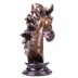 Lófej - bronz szobor márványtalpon képe